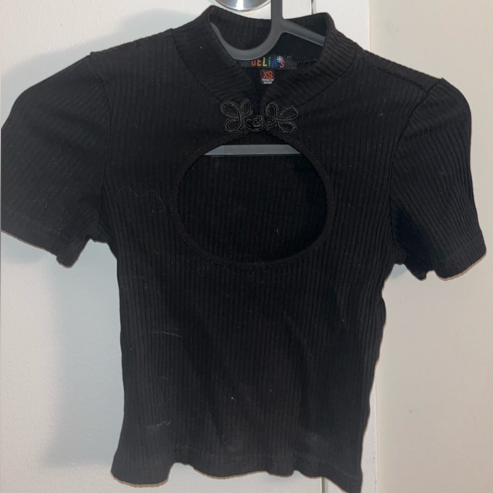 Dolls Kill black top with cutout and detailing